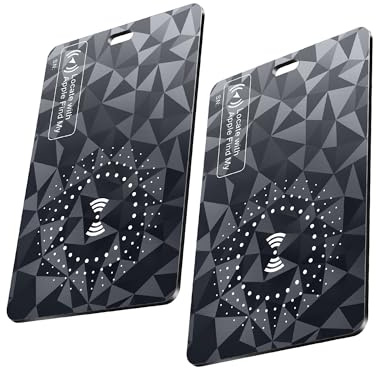 Ucard Brieftaschen-Tracker-Karte 2,dünner Bluetooth-Tracker,funktioniert nur mit Apple Find My iOS,Brieftaschenfinder und Artikel-Locator für Geldbörse,Gepäckanhänger und mehr(Diamant)