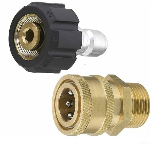 Schlauchanschluss leicht gemacht mit M22 Drehgelenk auf 3/8 Zoll Schnelltrenn-Hochdruckreiniger-Adapter (M22 15 mm auf 3-8 Zoll)