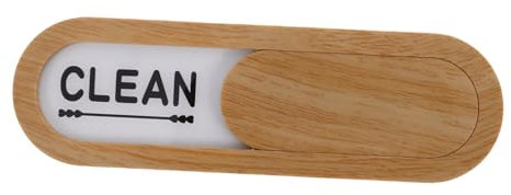 DEARMAMY Magnetisches Zeichen für Spülmaschine Sauber Schmutzig Indikator Reversibel und Kratzfest für Haushalt und Büro Design Holzfarbe