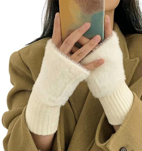 OHYER armstulpen armwärmer handstulpen Fingerlose Handschuhe Hand Warmers Lange Fingerless Gloves Weiche pulswärmer Arm Sleeve Armwärmer Gestrickte Für Weihnachten
