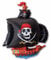 Ballonim® Piratenschiff schwarz ca. 80cm Luftballons Folienballon Party DekorationGeburtstag