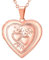 U7 Photo Necklace For Women Gifts Heart Pendant Rose Gold Jewellery