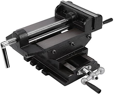 6-Inch Drill Press Vise Cross Slide Jaw Width Metal Milling Heavy Duty Metal Milling Compound Vise Holder Cross Clamp Machine Bench Mount