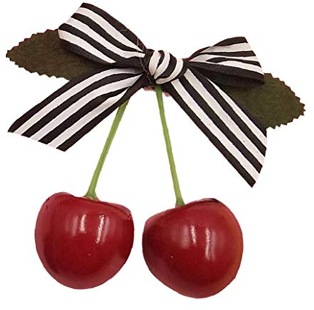 2 Stück Female Kirsche-bogen-haar-klipp-haarnadeln Für Mädchen Vintages Party Urlaub Haarschmuck