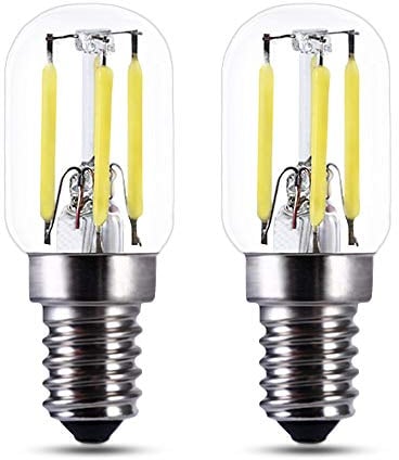Akynite Glühbirne 24V 3W E14 Kaltweiß 6000K für Garagentoröffner, T22, 250LM, Ersetzt E14 25W Garagenbirne, DC 12 Volt 24V Filament LED Klein für Camping Carport, Nicht Dimmbar, 2er-Set