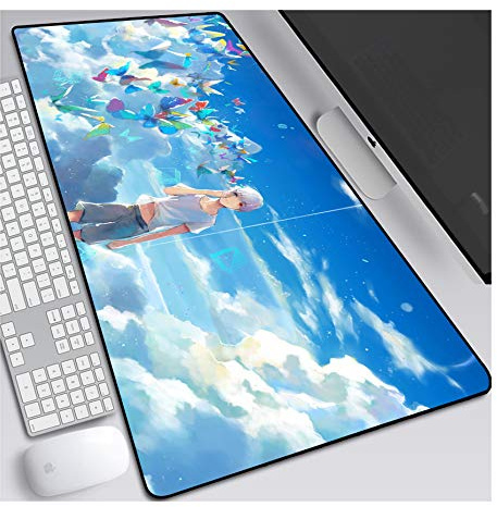 ITBT Mauspad Tokyo Ghoul 800x300mm Anime Mauspad, Keyboard mousepads, erweiterte XXL große professionelle Gaming-Mausmatte mit 3mm Dicker Gummibasis, für Computer-PC, D.