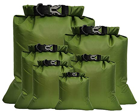 6 Stück Outdoor wasserdichte Aufbewahrungsbeutel Packsäcke,für Camping Bootfahren Smartphone Kamera Aufbewahrungsbeutel für treibenden Wassersport,(1,5 L + 2,5 L + 3,0 L+3,5L+5,0L+8,0L)