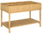 Outsunny Jardinière sur Pieds carré Potager avec étagère dim. 110L x 46l x 76H cm 8 Compartiments & Inserts d'irrigation Bois de Sapin