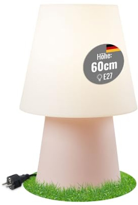 8 seasons design LED Tischlampe 60 cm, No.1 (Rosa), E27, Leuchtmittel warmweiß – wetterfest – Dekolampe für außen und innen - für Garten, Terrasse, Balkon, Wohnbereiche