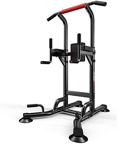 Multi Torre De Energía Soporte De Inmersión De Estación De Inmersión, Altura Ajustable Tire hacia Arriba De La Barra Estación De Inmersión De Entrenamiento para Casa Gimnasio (Black)