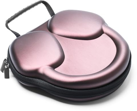 SHEAWA EVA-Reise-Tragetasche für Airpods Max Headset, tragbare Kopfhörer-Tragetasche, wasserdichte Aufbewahrungstasche, schützende Handtasche (Mokka-Gold)