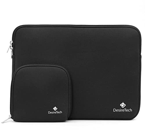 Laptop Sleeve Case with Small Accessory Bag – Apple MacBook Pro, Air, Microsoft Surface, Chromebook and Notebook Computer Compatible – Highly Water Repellent Soft Plush Inner Protector Cover
