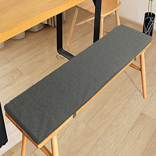 Bankkissen für 2- und 3-Sitzer, für drinnen und draußen, 100 / 120 cm, dicke 2 cm Bankkissen für Esszimmer, Terrasse, Zuhause (grau, 120 x 30 x 2 cm)