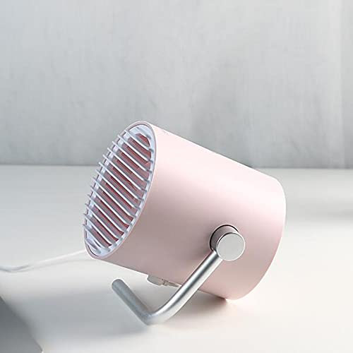 FACAI Ventilador USB Pequeño, Escritorio de Oficina Silencioso, Viento Grande, Escritorio Superfuerte, Mini Aire Acondicionado, Estudiante, Pequeño, Eléctrico, Portátil para Niña,Pink