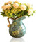 YYDSA Blumenvase Keramik Vintage Dekorative Vasen Klein Grüner Krug Retro Vintage Porzellan Ornamente Für Wohnzimmer Schlafzimmer