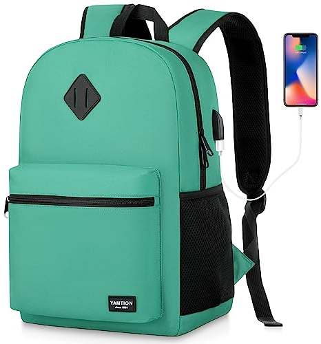 YAMTION Rucksack Frauen Schulrucksack Mädchen Schultasche Jungen Teenager Schulranzen Jungs Daypack für Damen & Herren, mit Laptopfach 15.6 Zoll für Universität Studium