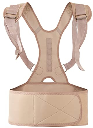 MQ PERFECT Haltungskorrektur - Verstellbare Magnet-Bandage - Rückentrainer aus Neopren, mit Polsterung - Unterstützt die Haltung, kann Rücken- und Schulterschmerzen lindern - 37 x 28 x 0,5 cm, S