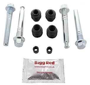 Bigg Red | Brake Caliper Slider Bolt Kit | Rear Left & Right, Complete Repair Kit, Zinc Plated | Fits C-Crosser, 4007, Patriot, Compass, ASX, Grandis, Lancer, Outlander
