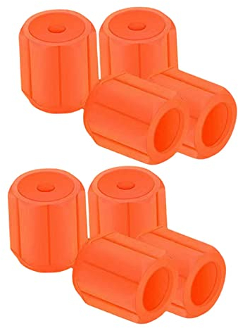 Ronyme 8 X Autoreifen Ventilkappen, Beleuchtete Fahrrad Reifenkappen für Fahrrad Motorrad, Orange, Durchmesser 1,2 cm