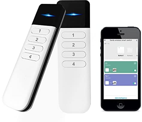 Interruptor mecánico ZigBee inalámbrico de 4 velocidades con 12 escenarios, funciona con pilas, para dispositivos inteligentes Tuya Smart Devices【Funciona solo con Z2mqtt Tuya ZigBee Hub】