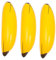 Levemolo 3Stücke Aufblasbare Bananen für Partyspiele Wurfspielzeug für Erwachsene Lustige Party Requisiten für Wurfspiele und Festlichkeiten