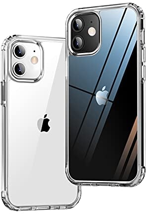 Ones Cover Trasparente Rigida Sottile iPhone 11『Antiurto Airbag』『Bordo Rialzato Proteggi Fotocamera Schermo』[Non Giallo][Antiscivolo],PC+TPU Ibrido Protettivo Silicone Custodia per Apple 6.1