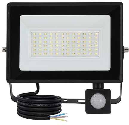 FUPE LED Strahler mit Bewegungsmelder Außen,50W Strahler mit Bewegungsmelder Aussen 5000LM Led Scheinwerfer mit Bewegungsmelder 6500K Kaltweiß IP65 Wasserdicht Led Fluter für Garten Garage Hinterhof