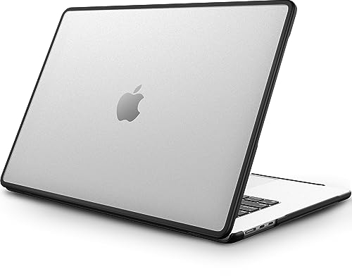 Fintie Hülle Kompatibel mit MacBook Air 15'' M4 M3 M2 Chip (2025-2023) A3241 A3114 A2941, Stoßsicher TPU Rahmen + Matt Hartschale Schutzhülle Kompatibel mit MacBook Air 15,3 Zoll Retina, Transparent