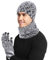 HOOPOE Mütze Schal Handschuhe Set Damen Herren,Schal Mütze Handschuhe Set Damen Herren,Set Mütze Schal Handschuhe Herren Damen,Warme Touchscreen Handschuhe,Bonnet Hiver,Mütze Herren Winter (grau)