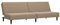 vidaXL Schlafsofa 2-Sitzer, Schlafcouch für Wohnzimmer Heimkino Büro, Gästebett mit Holzrahmen, Sofabett Tagesbett Couch Sofa Ausziehbar, Cappuccino-Braun Kunstleder