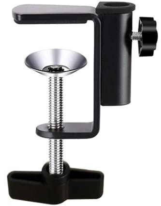 OriGlam Aluminium-C-Klemmhalterung für Kamera/Monitor, Desktop- und Tischhalterung für Mikrofon/Mikrofon und Tablet, Schwarz