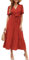 Wantonfy Robe Maxi D'été Femme Casual Chic et Bohème V Élegante Taille Haute