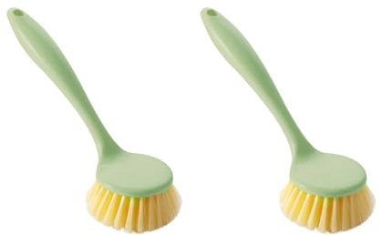 Okaywork 2pcs Cepillo Limpieza hogar Cepillo de Vajilla Natural Estropajo con Mango Cepillos de Cocina Ecológico Fregar Platos, Limpieza Cero Residuos, hogar Cepillo Limpieza baño