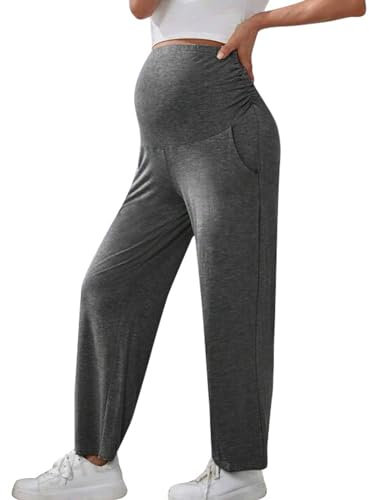 Pantalon de grossesse pour femme - Pantalon de jogging long et confortable - Pantalon de loisirs pour femmes enceintes - Décontracté - Pantalon de grossesse - Pantalon de pyjama - Pantalon de yoga -