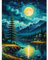 Viart Malen nach Zahlen Landschaft-Malen nach Zahlen Erwachsene,Berg Paint by Numbers Adult für Home Wand Dekor 30x40cm