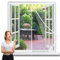 Moustiquaire Enroulable 120x130cm, Blanc Moustiquaire de Fenetre Magnétique moustiquaire porte fenetre, pour Couloirs, Fenetres