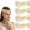 LeapBeast 4 Pezzi Gold Headpiece Headband Bride,Roman Goddess Headband, Laurel Wreath,Golden Hair Accessories Women,for Wedding, Party, Dance Party,Fashion Show,9 Pieces,Headpiece