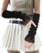 Arm Warmers for Long Sleeve Fingerless, Y2K Cool Girls Arm Covers, White Cute Harajuku Knitted Lace Arm Sleeve, Gothic Punk Hip Hop Accessories(Black)