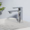 EMKE Wasserhahn Bad Ultrathin Design, 166 x 152 x 45 mm, Messing, Chrom, Keramikkartusche, Mischbatterie Waschbecken-Armatur, Waschtischarmatur mit Luftsprudler, einfache Installation