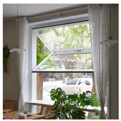 Rygcrud Konzessionsfenster Für Geschäft, Aluminium-Rahmen Mit Gehärtetem Glas, Auf Und Ab Klappbar Schiebefenster Lüften, Service-Fenster Für Kabinen Schuppen Küche(55x80 cm)