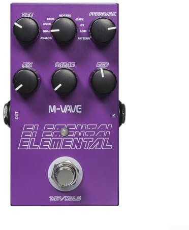 Advanced Digital Delay Pedal für Gitarre, 3000 ms, lange Verzögerungszeit mit Tap- und Hold-Funktionalität