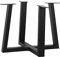 Tischbeine aus antikem Metall, quadratisch, 71,1 cm, schwer, industriell, modern, Esstischbeine, schwarz, 39,9 cm, Sofa-/Couchtischbeine