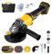 Cordless Angle Grinder for Dewalt 18V 20V Battery, 125mm 10000RPM Cordless Cut Off Tool Electric Grinder Brushless Motor with 6PCS Blades for Wood Plastic Metal Cutting Grinding Polishing