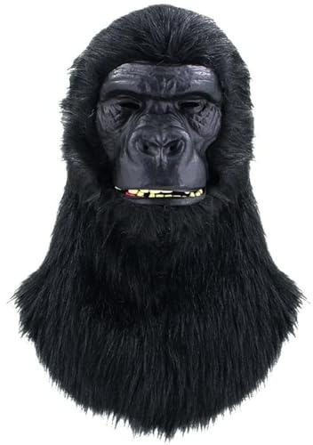 Brxmpn Schimpansen-Wildtier-Latex-vollkopf-schwarz-Gorilla-Maske, Realistische Masken, Kostüm Für Halloween-Party, Karneval, Festival