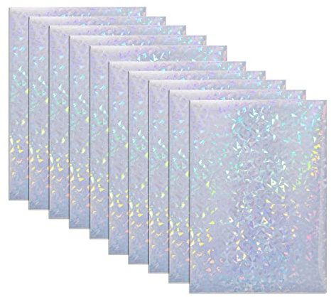 Maigridy 10 Blatt Transparente Overlay Laminierung A4 Größe Selbstklebendes Laminat Wasserdicht Aufkleber Papier Glitzer Laminat Overlay für Aufkleber