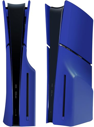 Joso Faceplate for PS5 Slim Disc Edition, Anti-Scratch Dustproof Case Replacement, Cover Skin Fit for PS5 Slim Console (CD-ROM), Plates for PS5 Accessories, Easy Installation - Blue