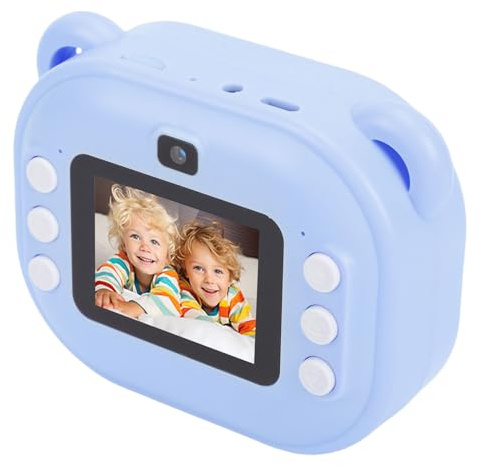 Yctze Instant Print Camera, HD Digital Camera for Kids with Built in Thermal Printing Technology, 2 Inch Screen for Toddlers Age 3 6, Includes 2GB SD Card and 2 Rolls Photo Paper (Sky Blue)