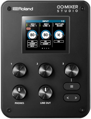 Roland GO:MIXER STUDIO | Mezclador multicanal portátil e interfaz de audio | Perfecto para creadores de contenido y músicos | Calidad de audio de calidad de estudio | FX integrado
