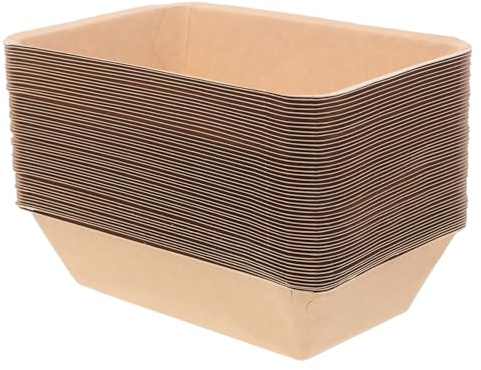 Plateaux Alimentaires Jetables Plateau Repas Polyvalent Lot de 50 en Papier Kraft Khaki pour Barbecue et Restaurants