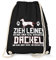 Fashionalarm Turnbeutel - Zieh Leine - verrückter Dackel | Fun Rucksack mit Spruch Geschenk Idee Rasse Hunde Besitzer Dachshund Jäger Jagen, Schwarz One Size